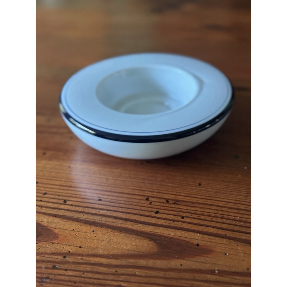 Dansk International Designs Blue & White Porcelain Votive Pillar Candle Holder